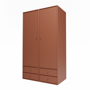 Armoire Montana Selection Attire III avec porte ouverte 146-Noisette