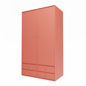 Armoire Montana Selection Attire III avec porte ouverte 151-Rhubarbe