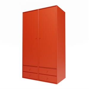 Armoire Montana Selection Attire III avec porte ouverte 145-Rosehip