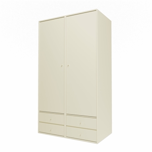 Armoire Montana Selection Attire III avec porte ouverte 150-Vanille