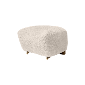 By Lassen The Tired Man Tabouret Chêne Fumé/Peau de Mouton Clair de Lune