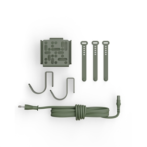 Ensemble de support sur piédestal vert mousse