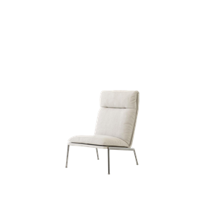 Fauteuil &Tradition Muno LN16 avec Dossier Haut Chrome Foncé /Cifrado 0221