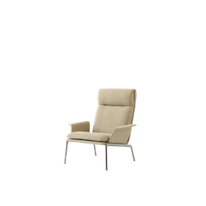 Fauteuil avec Accoudoirs et Dossier Haut Muno LN17 &Tradition Chrome foncé/Argile 0007