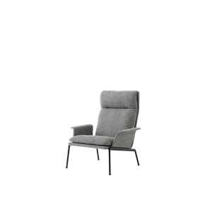 Fauteuil avec Accoudoirs et Dossier Haut Muno LN17 &Tradition Noir Chaud /Hallingdal 0126