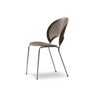 Fredericia Furniture Trinidad Chaise de Table à Manger Noyer/ Chrome