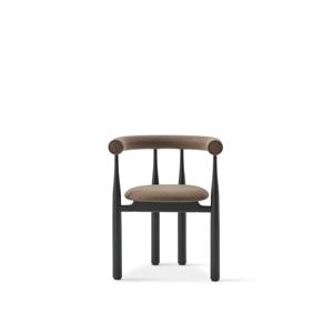 Chaise de Salle à Manger New Works Bukowski Noir/laineuse Plus 1008