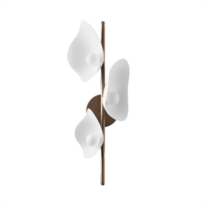 Applique Murale Nuura Florii 3 Bronze Foncé/Blanc