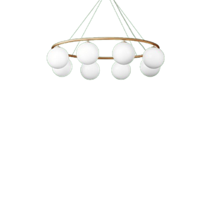 Nuura Miira 8 Lustre Ovale Laiton/ Opale