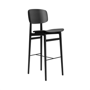 Tabouret de Bar NORR11 NY11 avec Dossier H75 Noir Noir