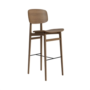 Tabouret de Bar NORR11 NY11 avec Dossier H75 Chêne Fumé Clair