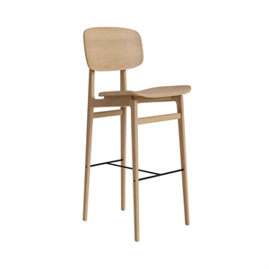 Tabouret de Bar NORR11 NY11 avec Dossier H75 Chêne Naturel