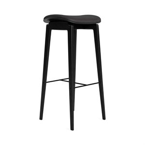 Tabouret de Bar NORR11 NY11 avec Assise Rembourrée H75 Chêne Noir /Anthracite 21003