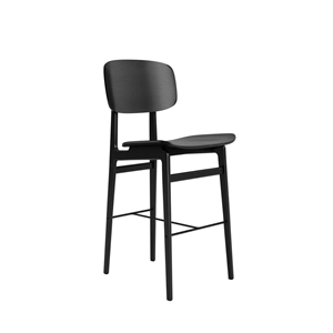 Tabouret de Bar NORR11 NY11 avec Dossier H65 Noir Noir