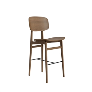 Tabouret de Bar NORR11 NY11 avec Dossier H65 Chêne Fumé Clair