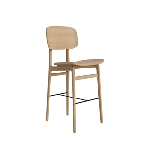 Tabouret de Bar NORR11 NY11 avec Dossier H65 Chêne Naturel