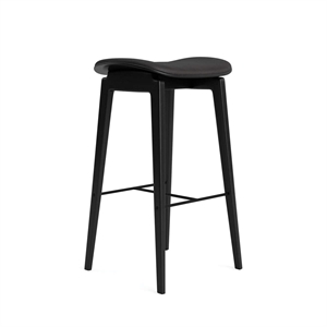 Tabouret de Bar NORR11 NY11 avec Assise Rembourrée H65 Chêne Noir /Anthracite 21003