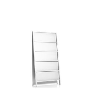 Moooi Oblique Petite Etagère Murale Hêtre Laqué Blanc