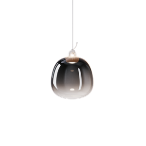 Lodes Oblò Suspension Petit 2700K Fumée Brillante/ Blanc