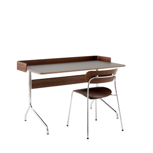 &Tradition Pavilion AV17 Bureau en fer/Noyer/ Chrome