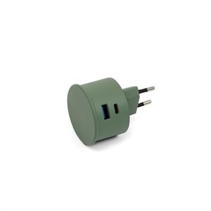 Adaptateur Secteur sur Pied Vert Mousse