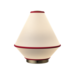 Lampe Transportable Edgeform Tafta Rouge/ Blanc Cassé