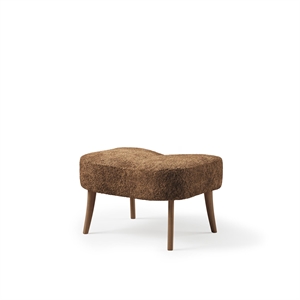 Pouf Prague Nordique Chaleureux en Peau de Mouton Drake/chêne Huilé Naturel