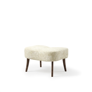 Pouf Pragh Nordique Chaleureux en Blanc Cassé Cassé/chêne Fumé Huilé