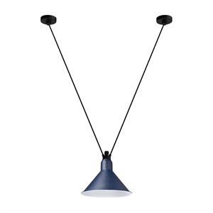Lampe Gras N323 L Suspension Noire/Bleu