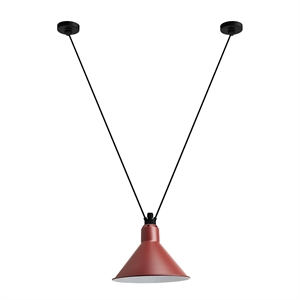 Lampe Gras N323 L Suspension Noire/Rouge