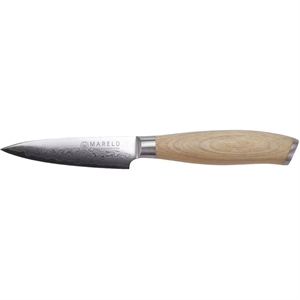 Couteau à herbes japonais Mareld Akio 9 cm en bois clair