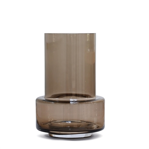 Vase/Bougeoir Hurricane n° 26 de la collection Ro, couleur sépia marron