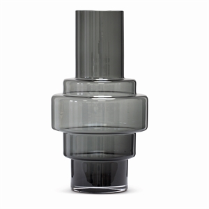 Vase/Bougeoir Hurricane n° 45 de la collection Ro, Gris fumé