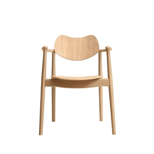 Chaise de salle à manger Regatta de la collection Ro en hêtre huilé