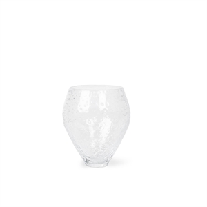 Vase en verre pilé de la collection Ro, taille moyenne, Transparent