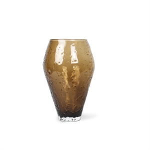 grand vase en verre pilé de la collection Ro, couleur brun sépia