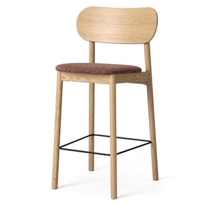 Tabouret de bar Decotique Elephant Chêne Naturel/Bouclé Rouille