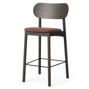 Tabouret de Bar Decotique Elephant Chêne Foncé/Bouclé Rouille
