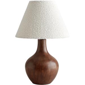 Lampe à poser Decotique en chêne foncé massif
