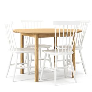 Ensemble de Table à Manger Department Wood en Chêne/ Blanc