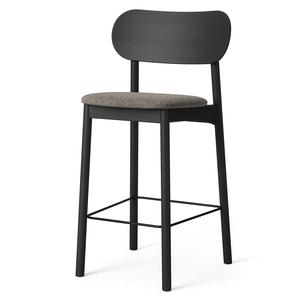 Tabouret de Bar Decotique Elephant Noir/ Marron Bouclé