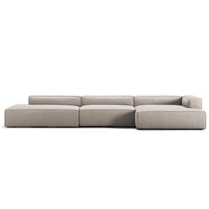 Canapé Decotique Grand 5 Places Ouvert Côté Gauche, Couleur Sandshell/ Beige