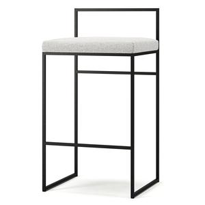 Tabouret de Bar Department avec Dossier 80 cm Noir/Blanc Pacifique
