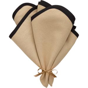 Decotique Elvira Serviette 45x45 Lot de 2 Noir/Naturel