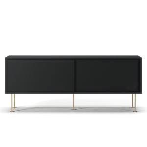 Meuble TV Decotique Vogue avec Pieds 136 Anthracite/ Laiton