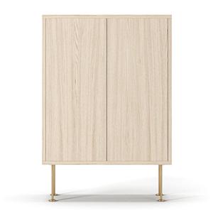 Meuble Decotique Vogue 64 Chêne pigmenté blanc/ Laiton