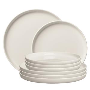 Coffret de 8 Assiettes Decotique BON, Ivoire