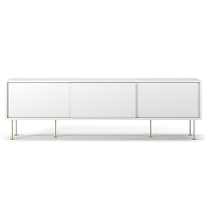 Meuble TV Decotique Vogue avec Pieds 180 Blanc/ Laiton