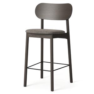 Tabouret de Bar Decotique Elephant Chêne Foncé/Bouclé Marron
