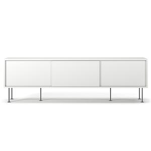 Meuble TV Decotique Vogue avec Pieds 180 cm Blanc/ Noir